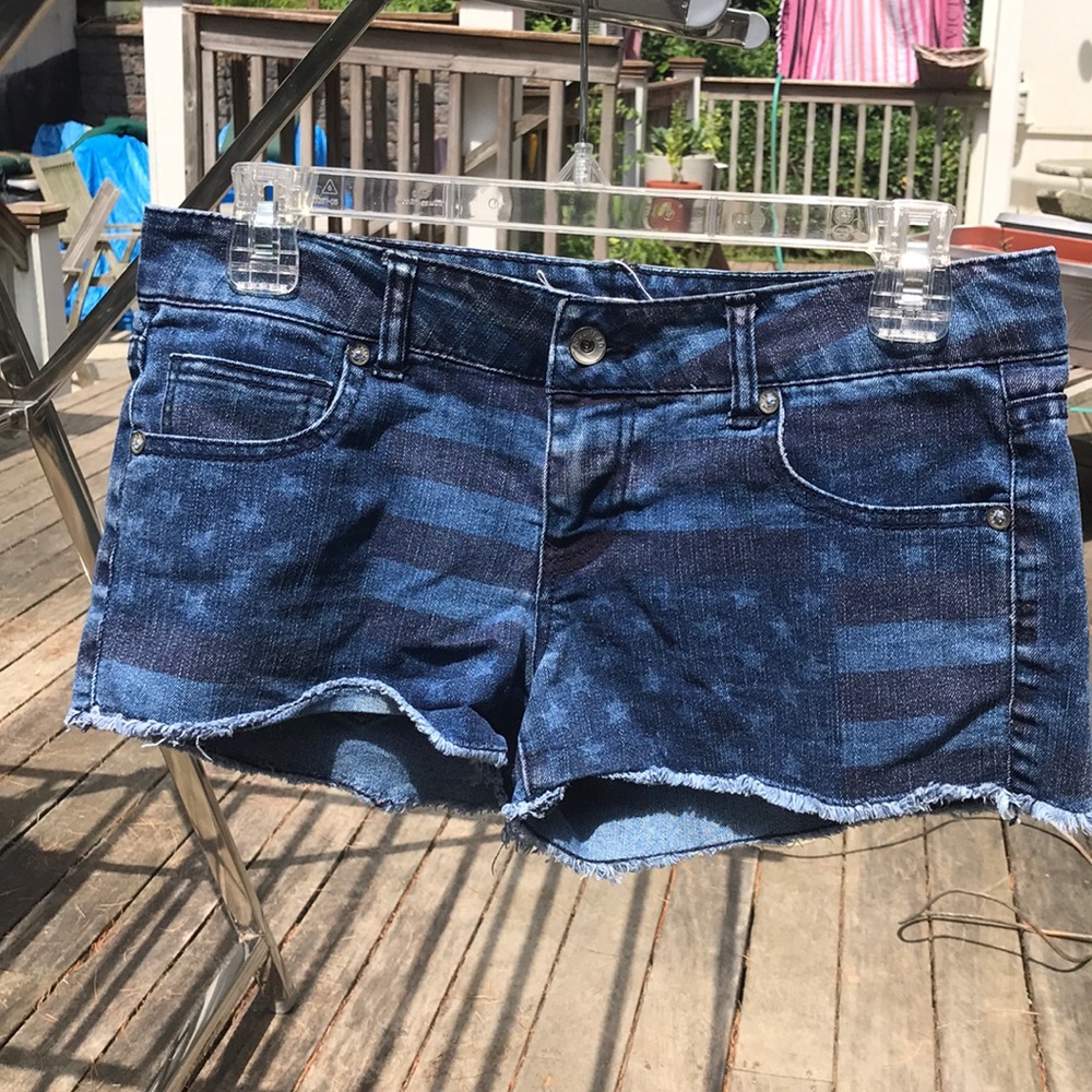 American flag Bullhead jean booty shorts